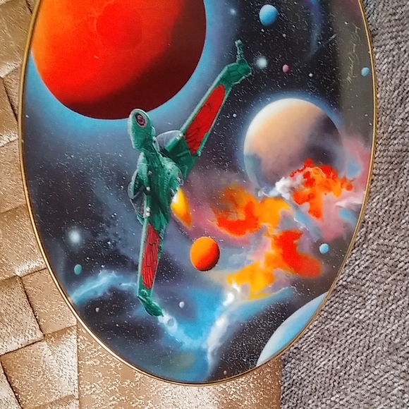 Preparing to Cloak from Space The Final Frontier Star Trek oval collectors plate - Picture 3 of 14